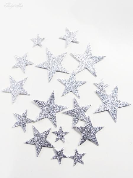 Aufkleber Glitzer Sterne-Mix